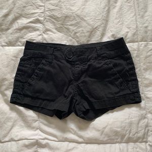 Black Low Rise Shorts